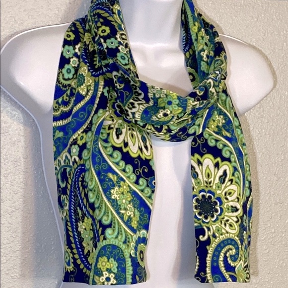 Vera Bradley Accessories - Vera Bradley Summer Scarf Blue and Green Paisley Scarf